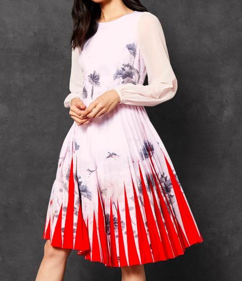 Ted Baker Pleated Midi Dress Is it possible to feel yucky in a Ted Baker dress??? NO!!