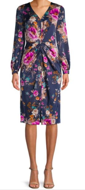 Maggy London: Floral Dress : How gorgeous is this floral print?! It’s an easy dress with nude flats and a denim jacket during the day. Then to transition it to the evening just slip on a heel, remove the jacket, and add a statement necklace. Voila!