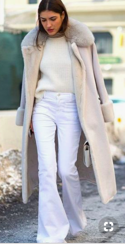 Image from Harpers Bazaar Stunning! An elegant and fresh route to take when you want to get away from those darker winter colors. She looks like a snow princess!