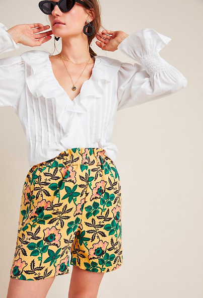 Anthropologie: Safari Shorts Prints and ruffles??? Yes, please!