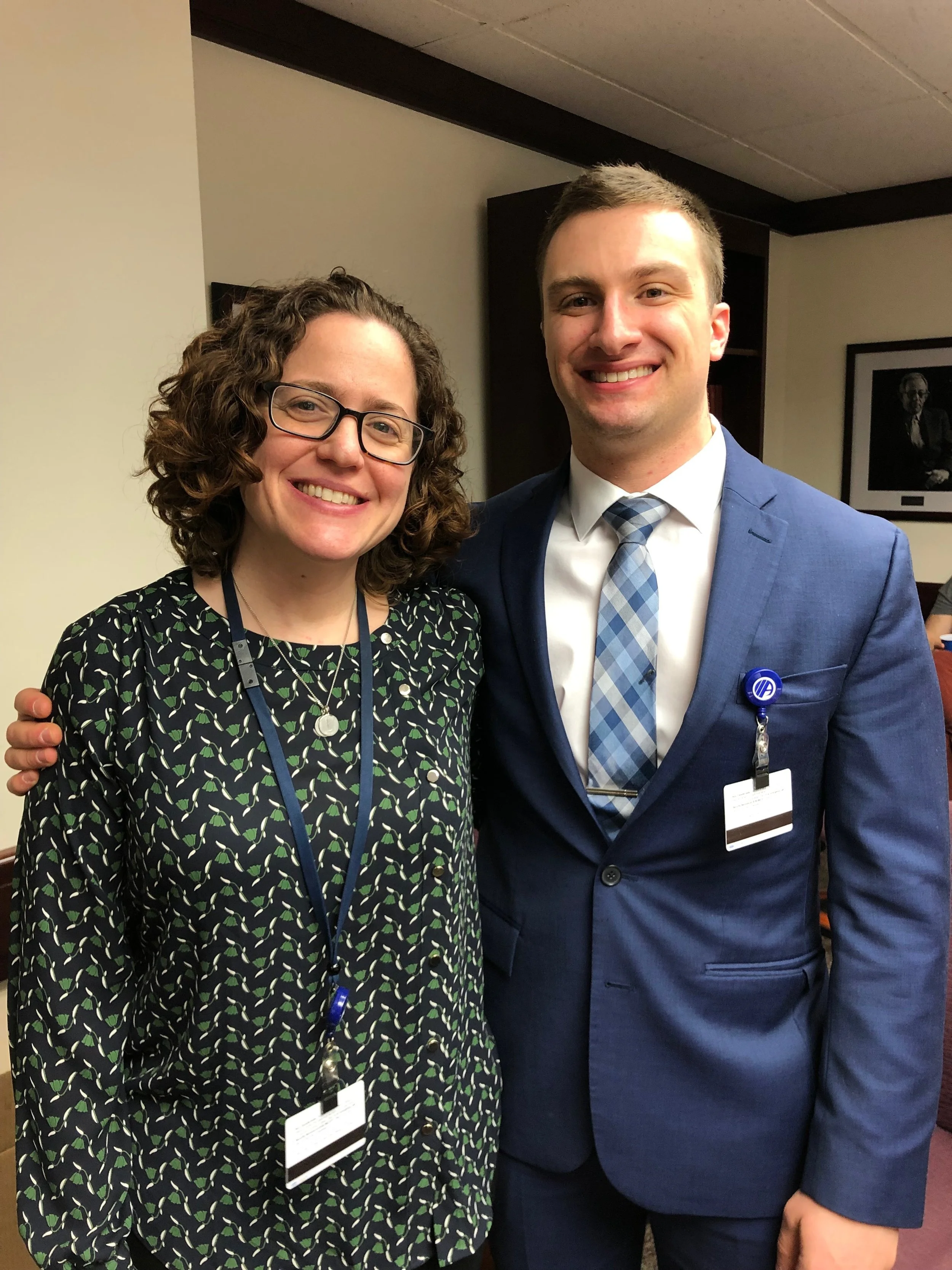 Gabby &amp; Mike celebrating Mike receiving a Master's Degree!