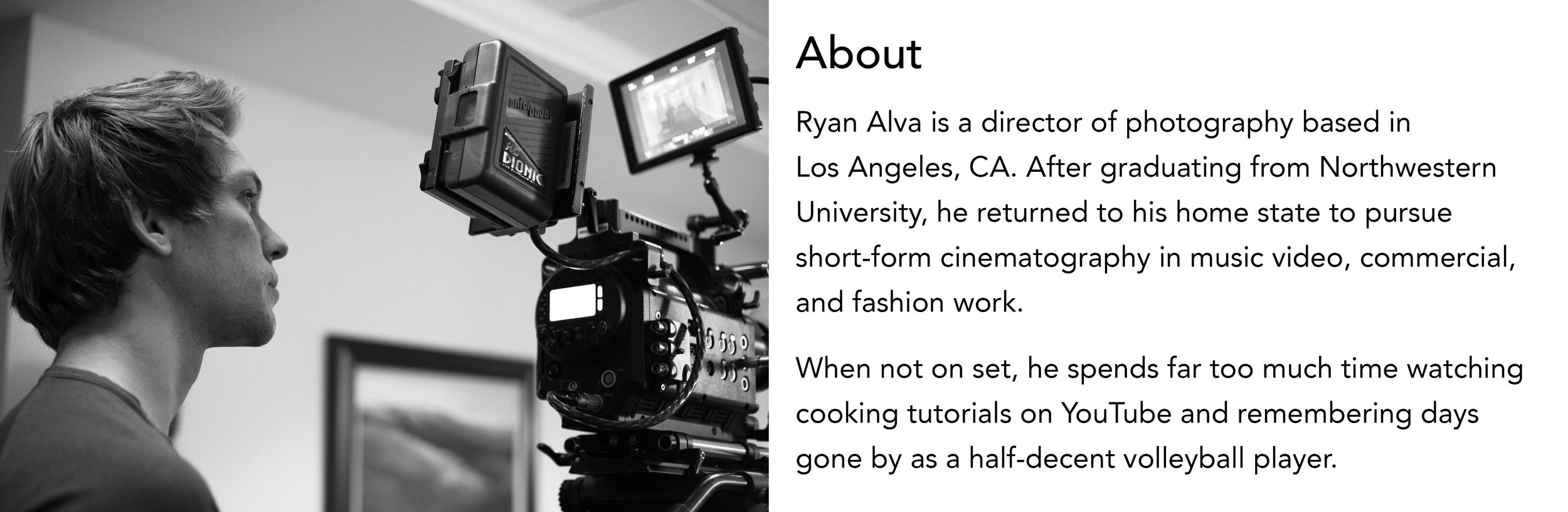 About Ryan Alva Director Of Photography