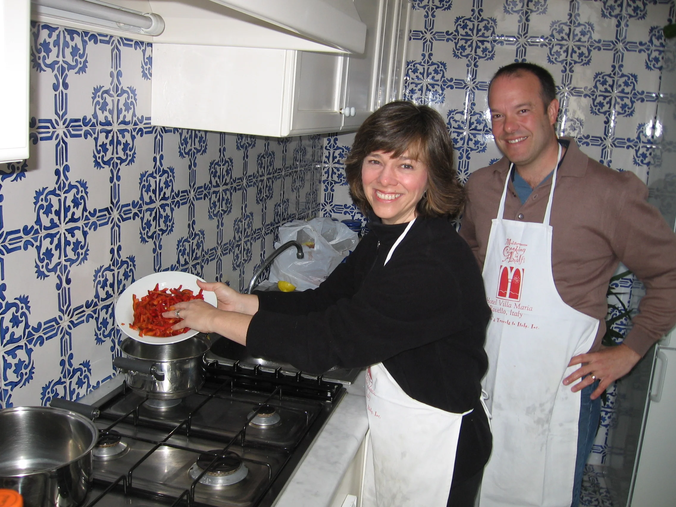 Cooking with Vincenzino in Ravello, Italy - maybe we'll get to do some cooking when we "workaway" next year!