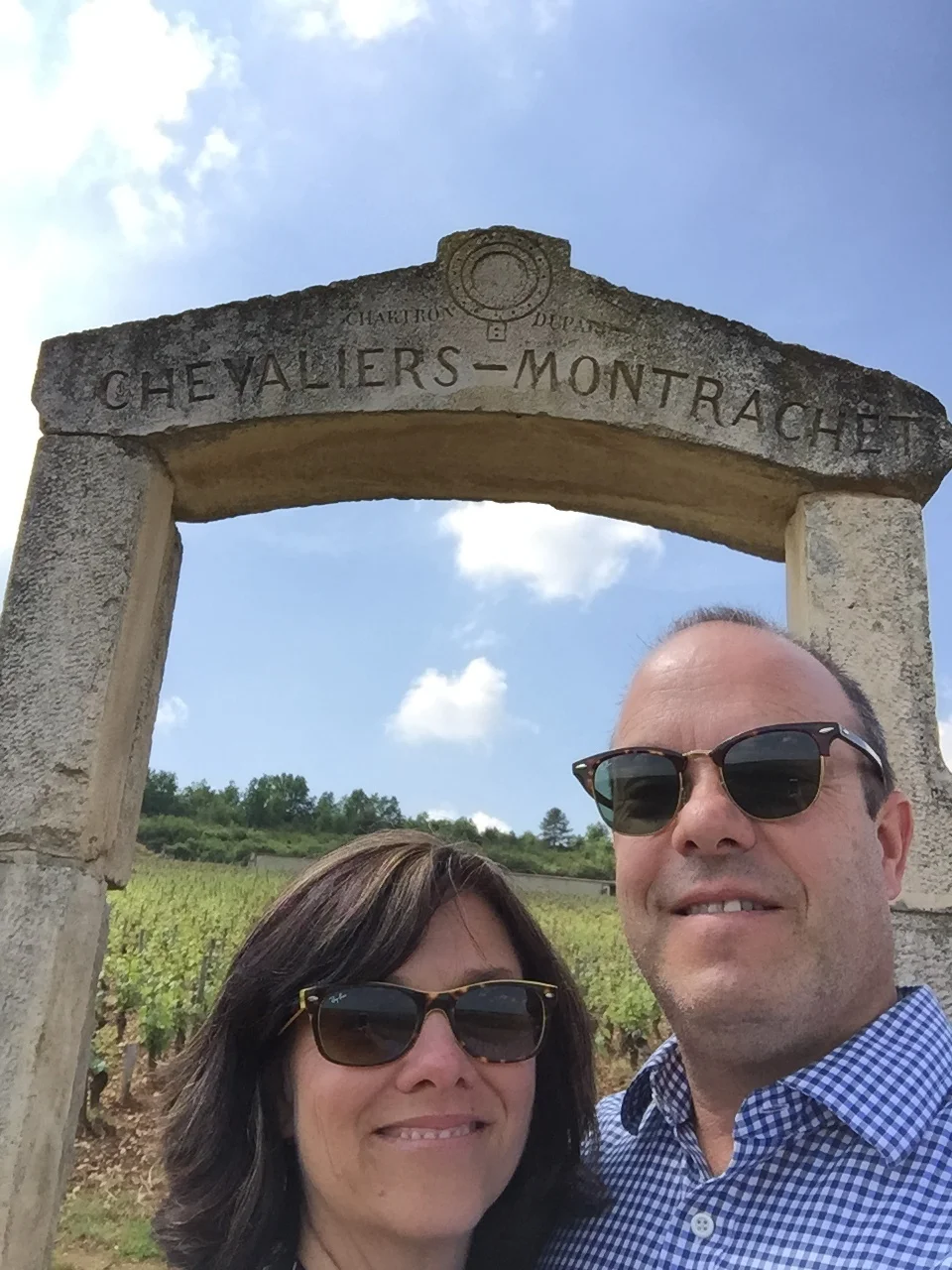 When I get frustrated with technology I imagine myself here, in Burgundy, France. Alright, we need to work on our selfie skills, too......