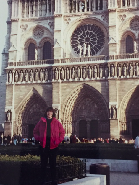 Betsy at Notre Dame, Paris, France