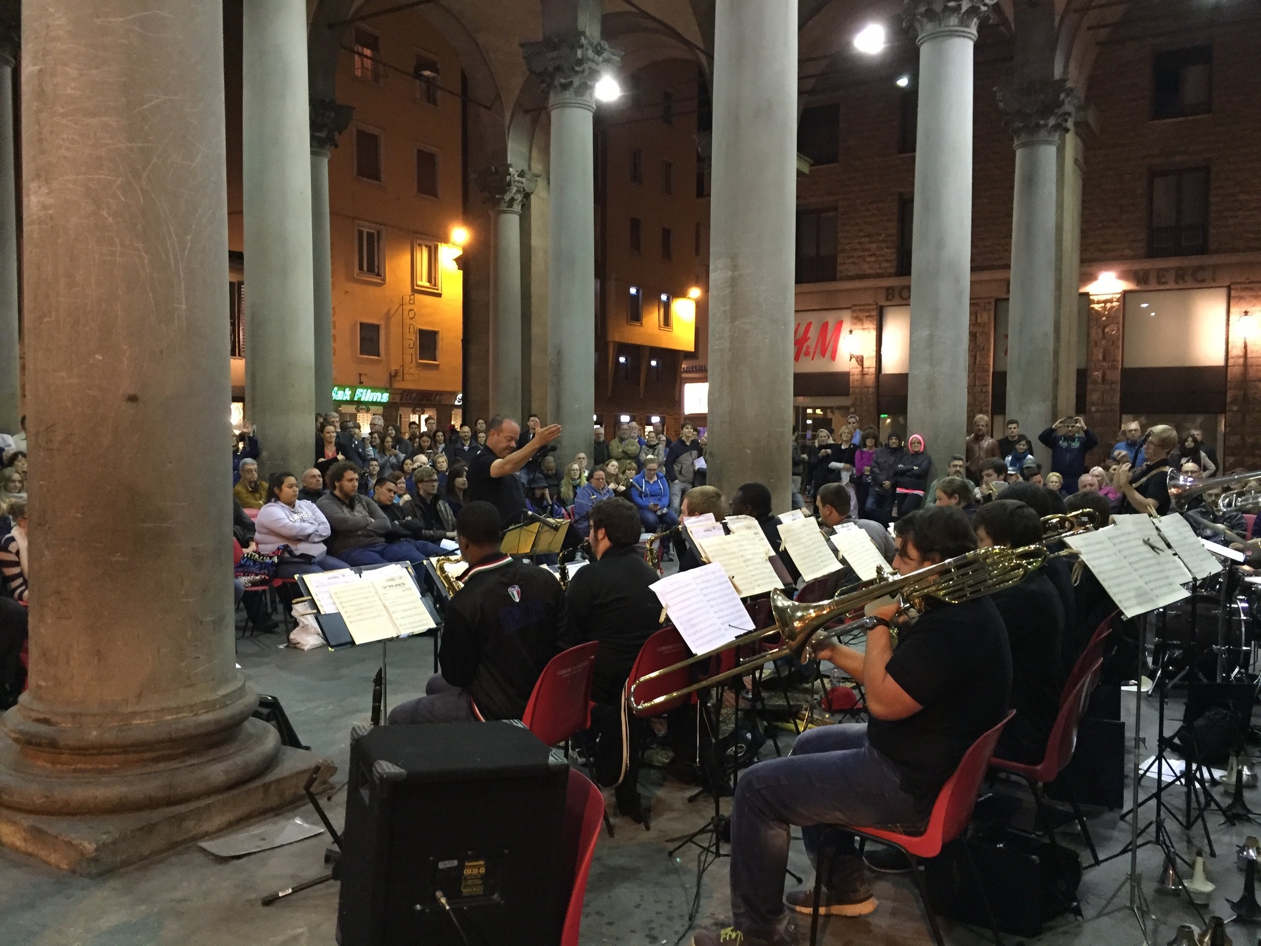 The Tarleton State University Jazz Ensemble under the direction of Greg Ball in Florence, Italy