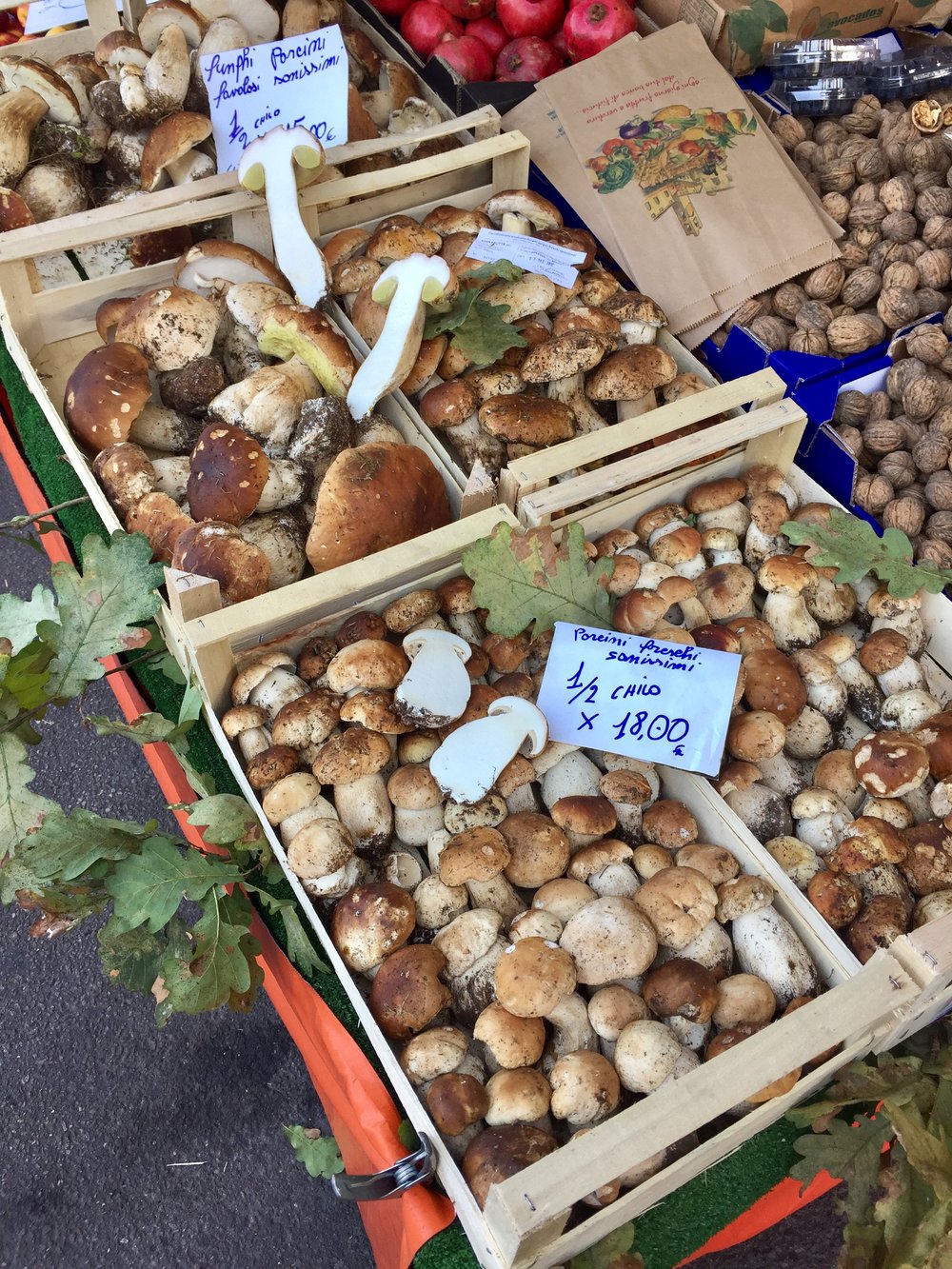 Mushrooms at a market in Copenhagen