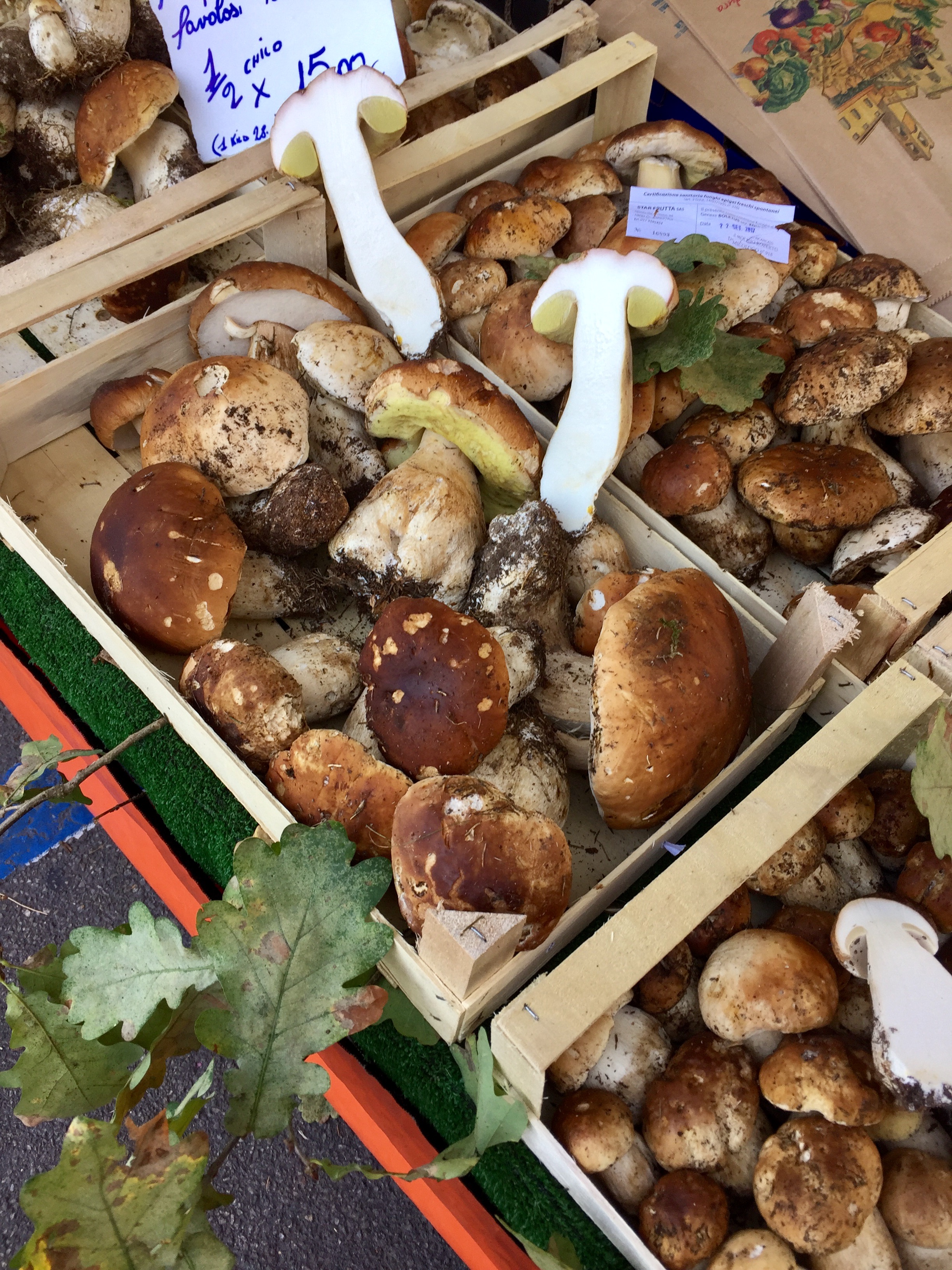 Mushrooms at a market in Copenhagen