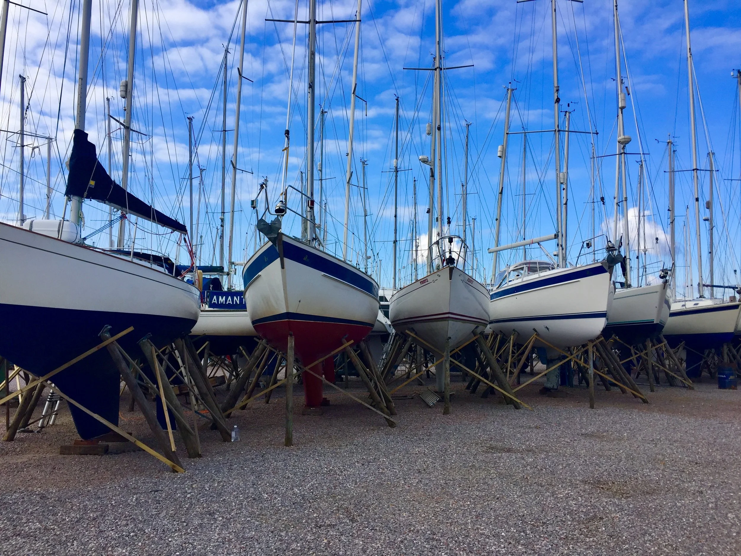 The boat yard in Lymington, just south of Brockenhurst