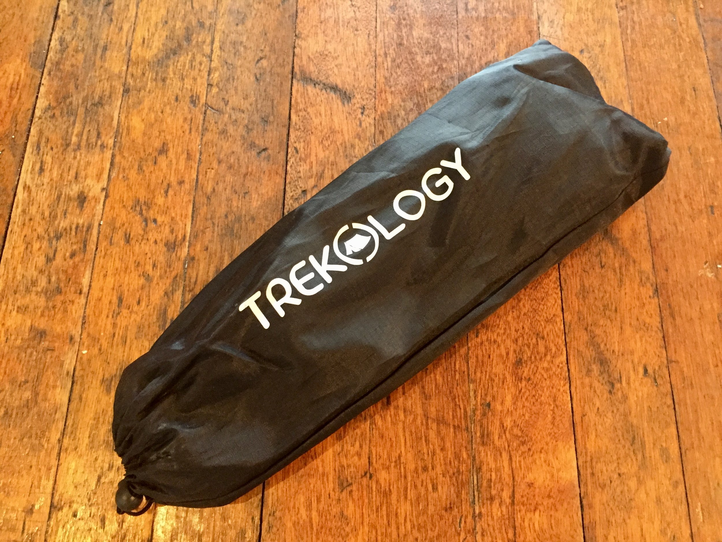 Trekology hiking poles in carry bag
