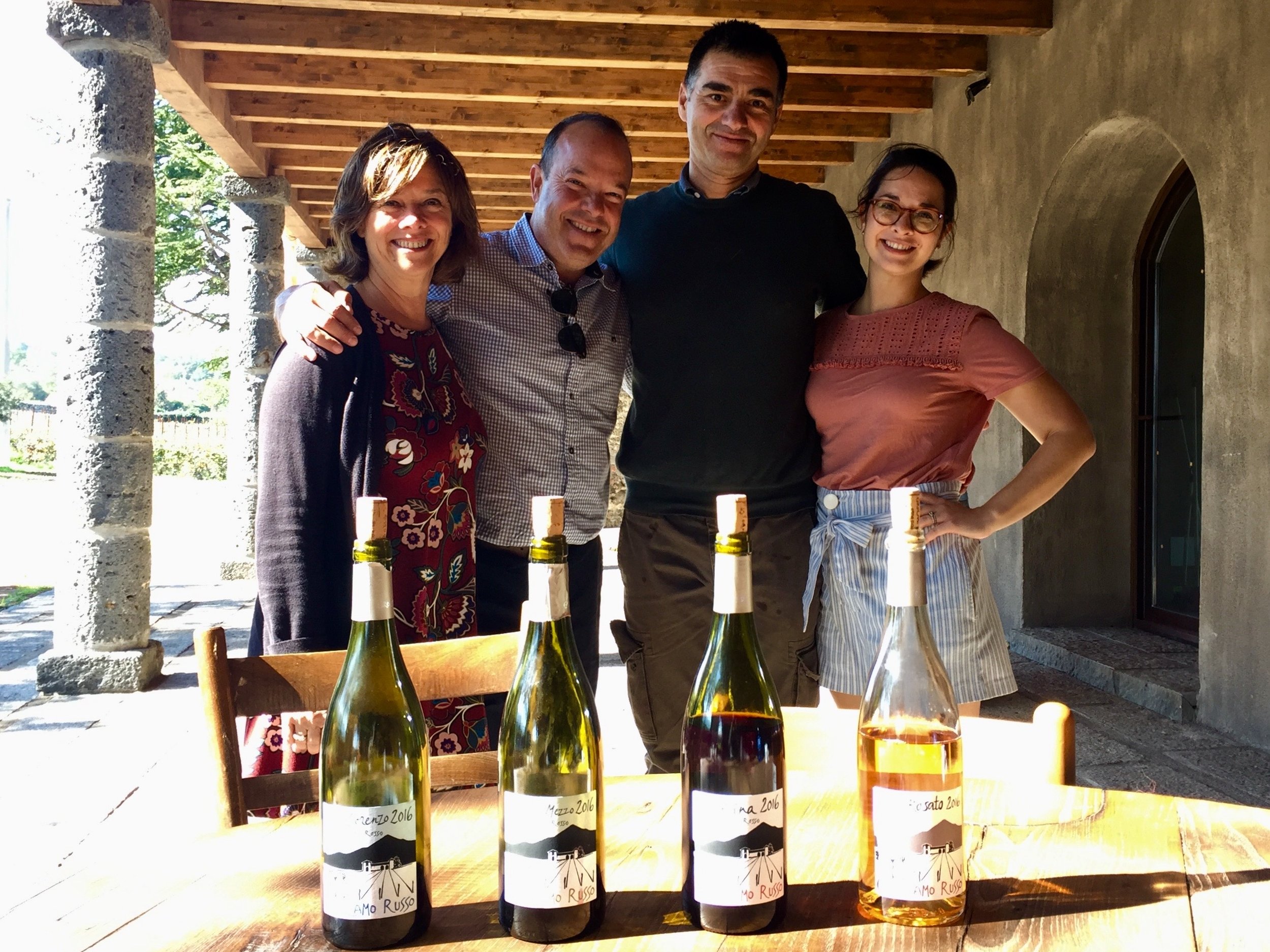 Enjoying our tour and tasting with Dante at Girolamo Russo