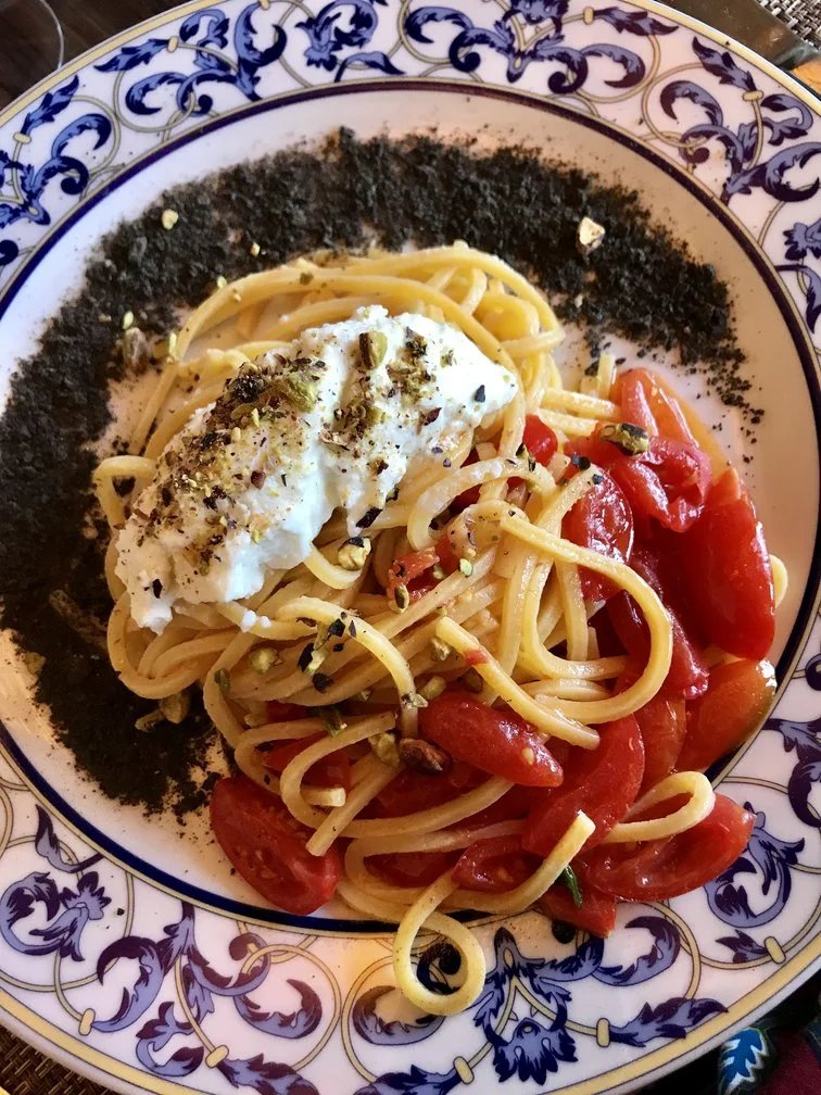 Pasta in the form of Mount Etna at Terra Mia - Sicily, Italy