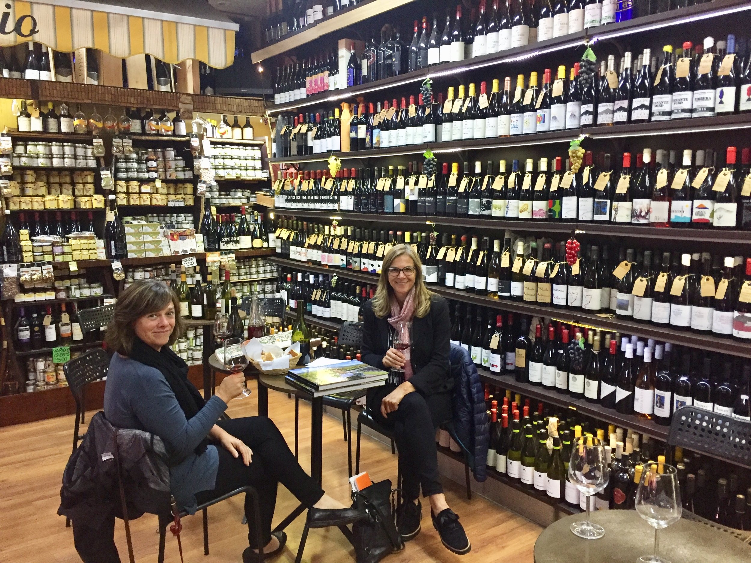Surrounded by wine at Il Buongustaio d’Etna