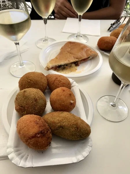 The Arancini Sampler from Da Cristina in Taormina, Sicily