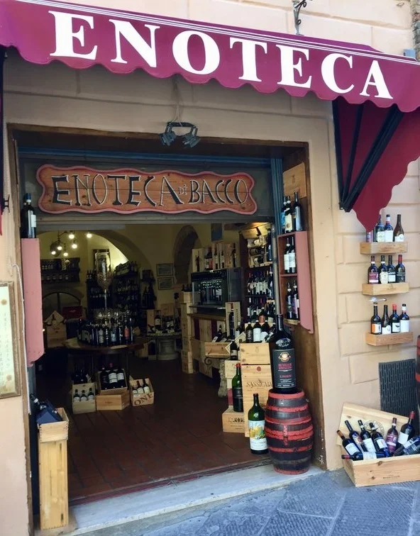 The streets of Montepulciano are lined with enotecas offering free tastings