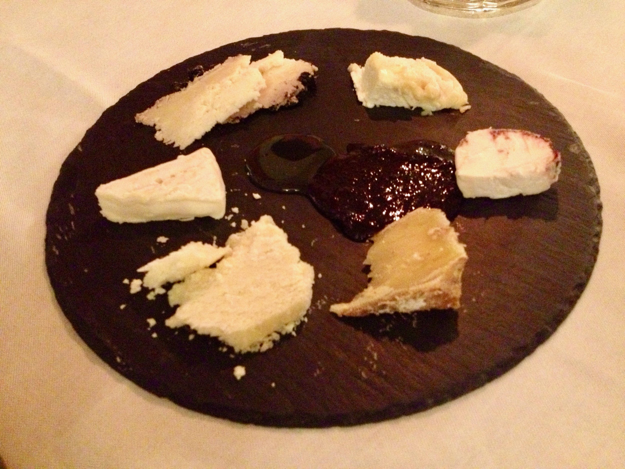 The end of a beautiful meal at Il Bovio