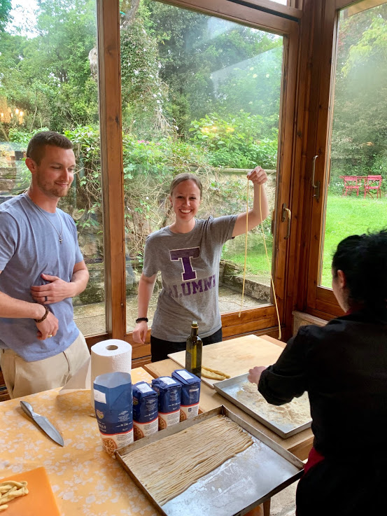 The cooking class is always a highlight of the Tuscany trip