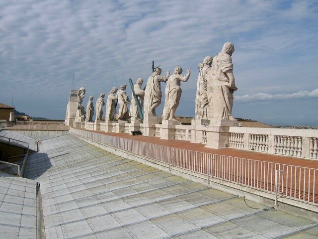 Host of Saints atop St. Peter's Basilica