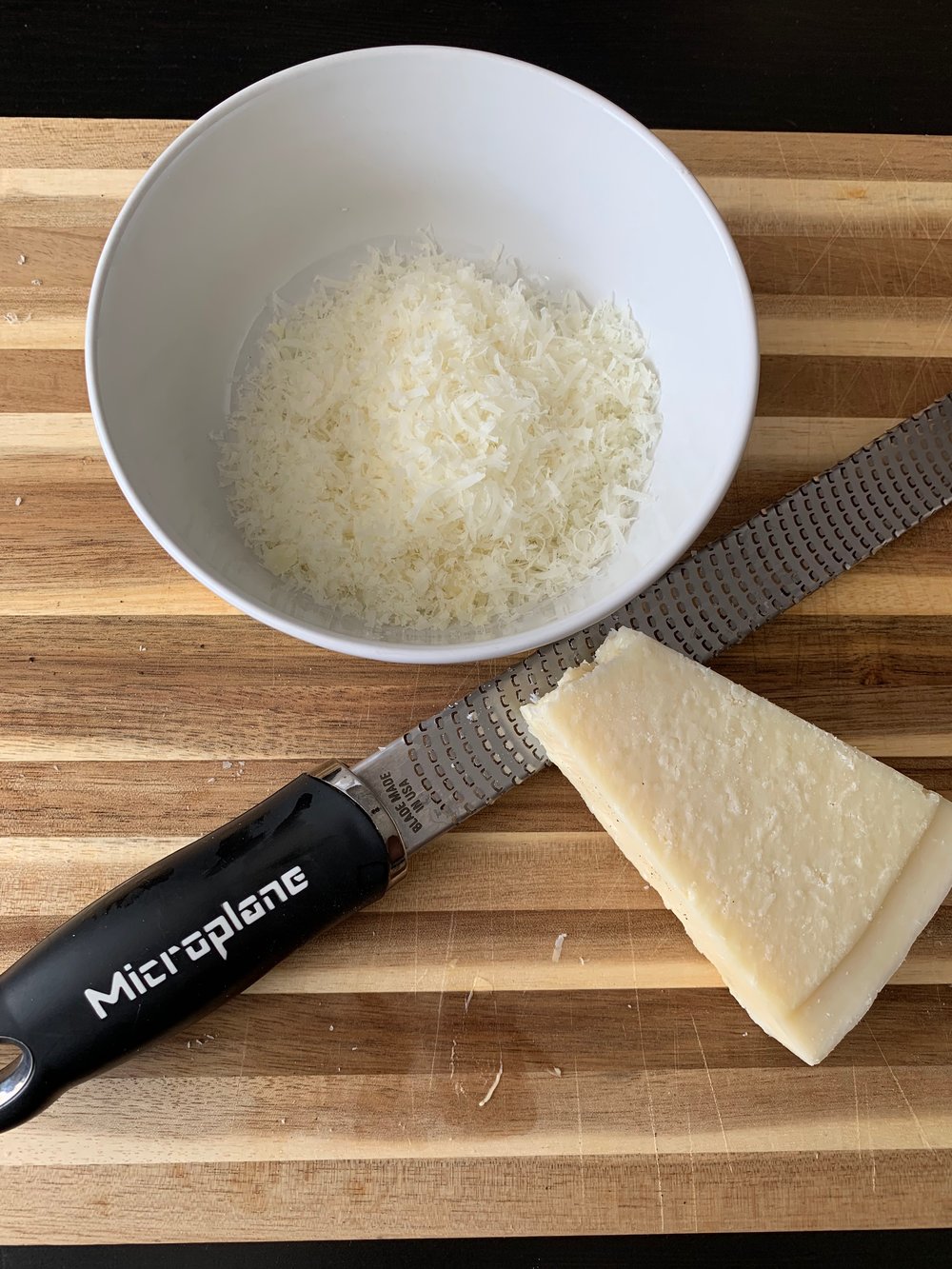 Pecorino Romano grated and ready to go!