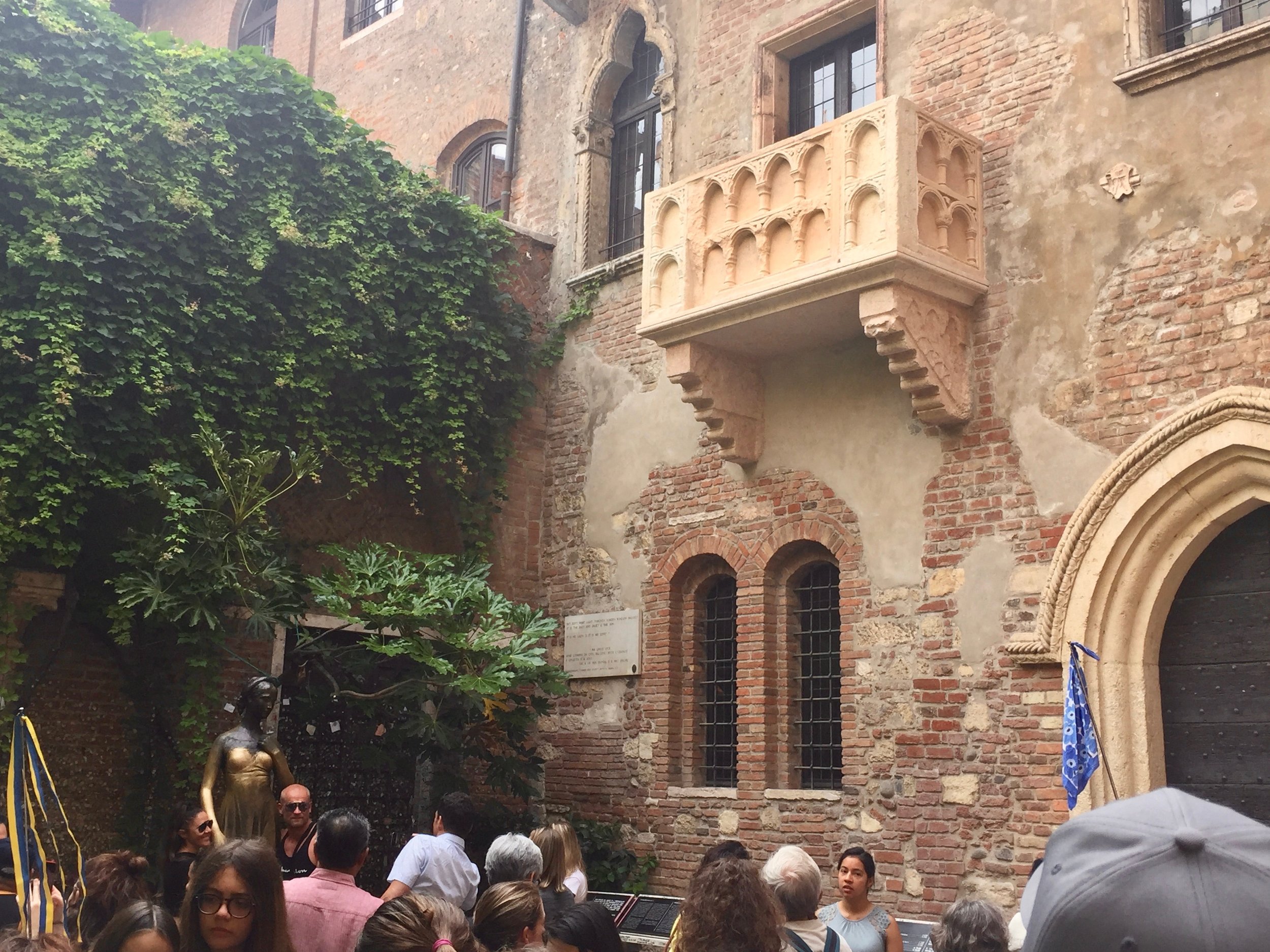 Juliet’s balcony in Verona is a tucked away romantic location