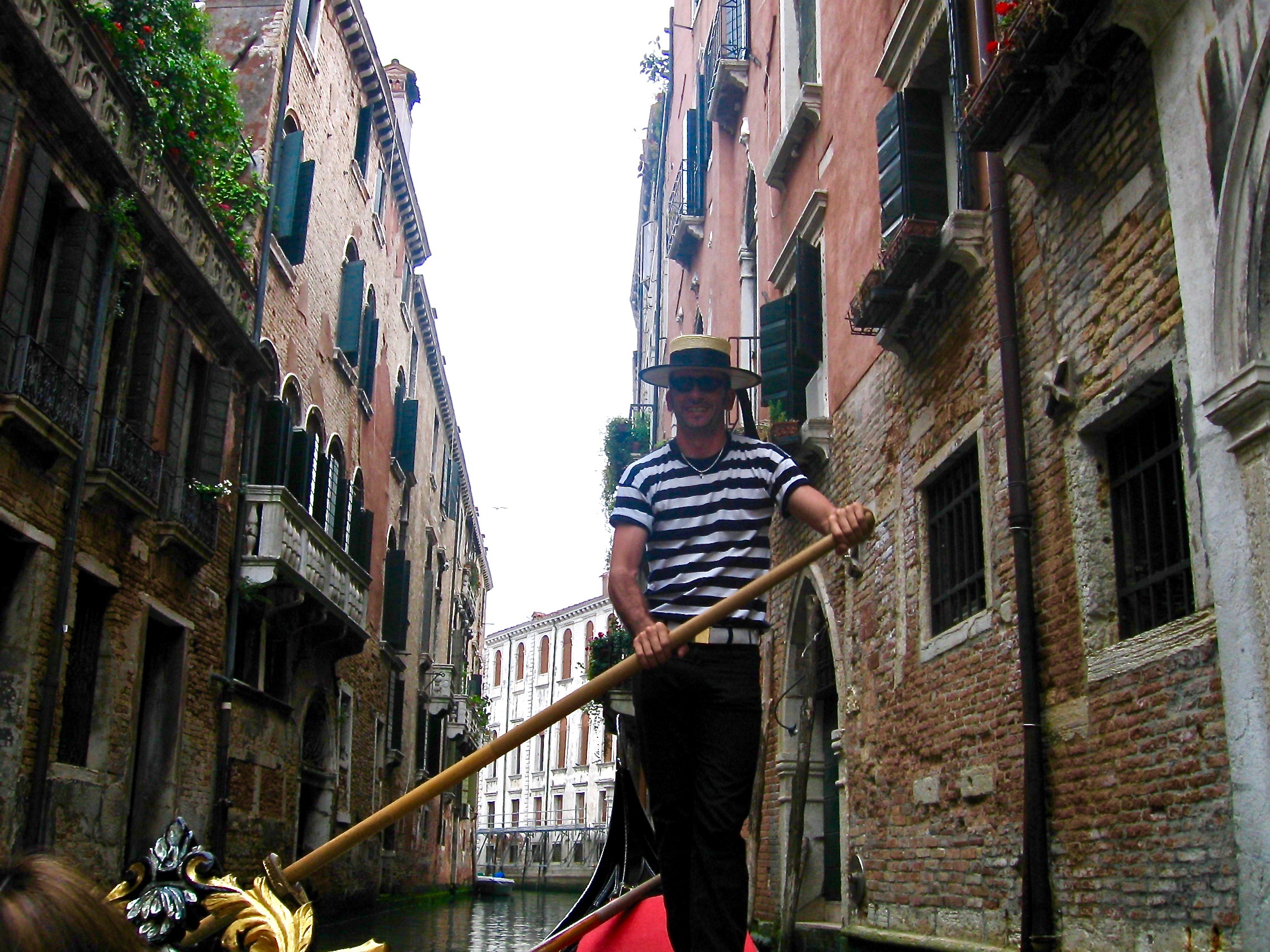 A gondolier in Venice, Italy