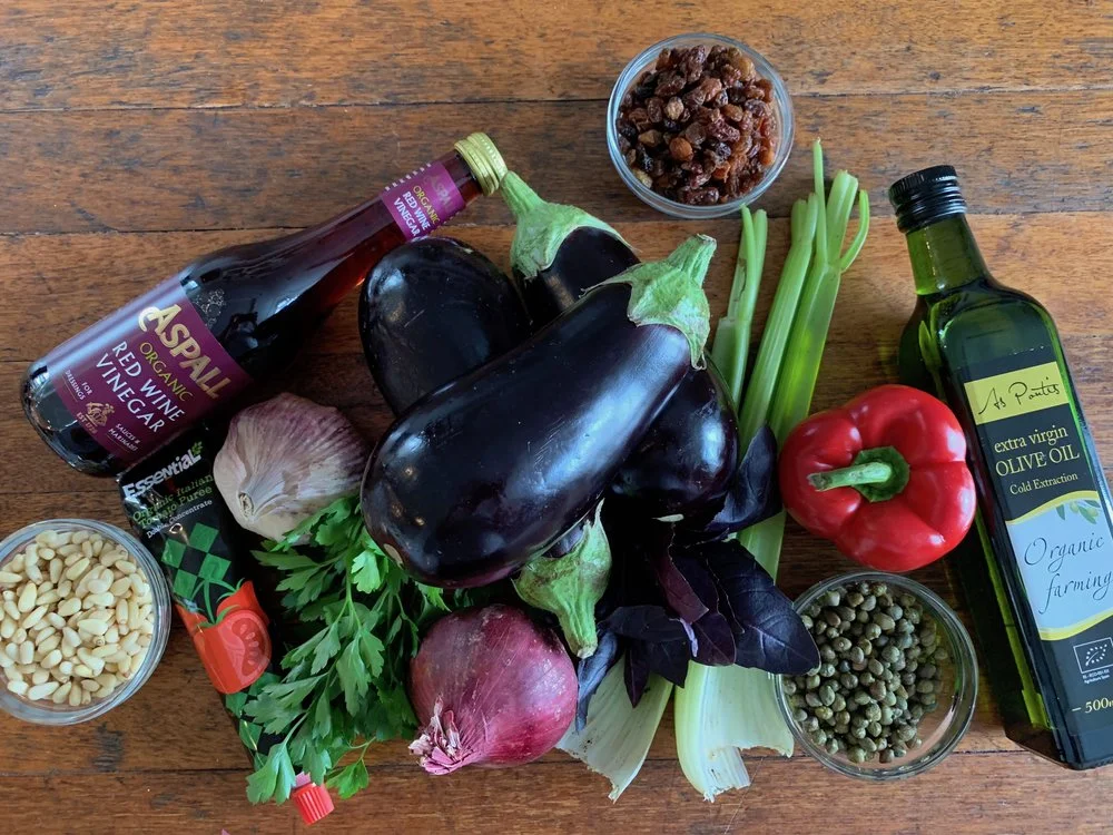 Eggplant Caponata: Sweet and Sour Sicilian Stewed Vegetables