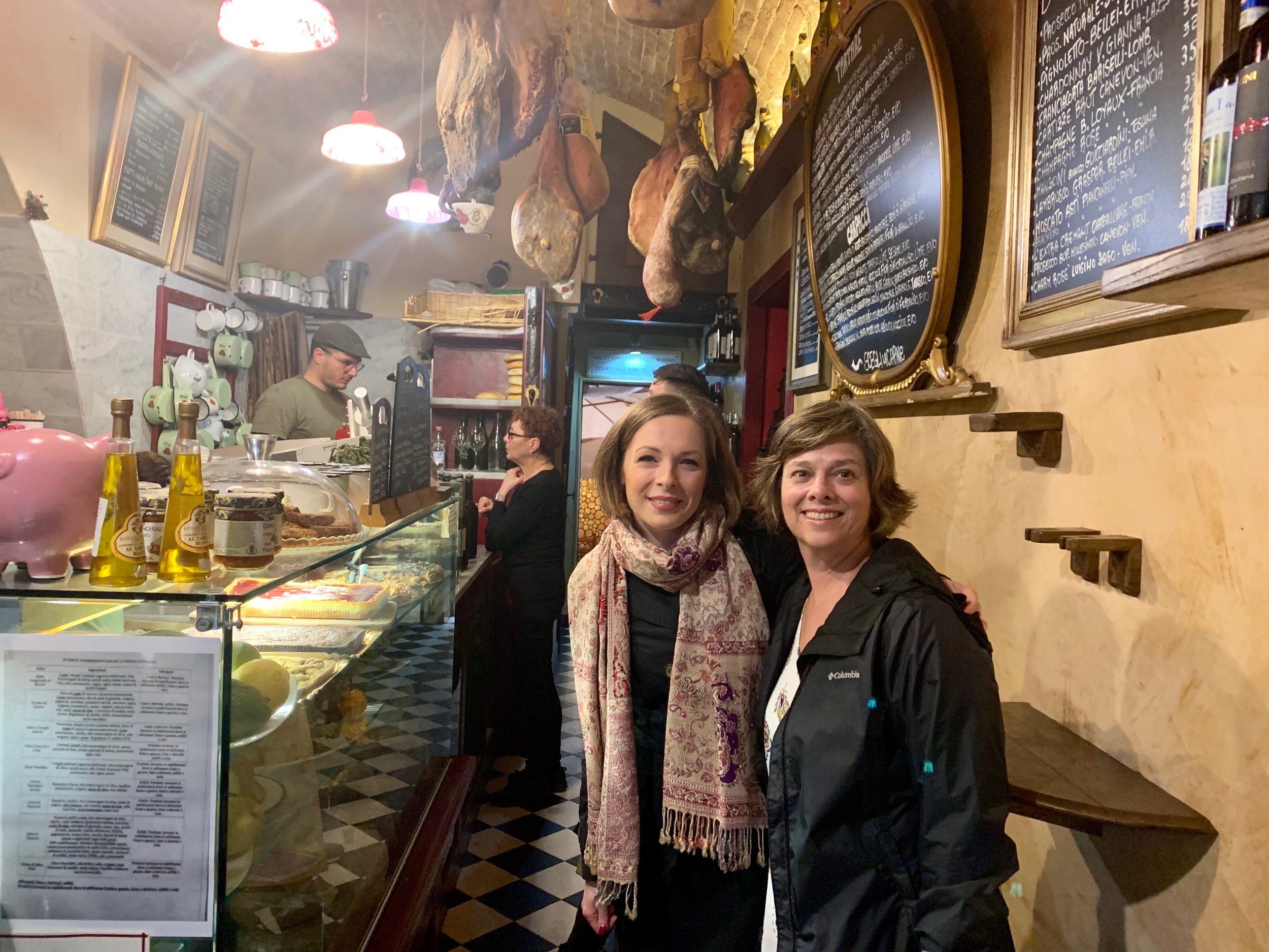 Alessia and Betsy at our aperitivo lesson