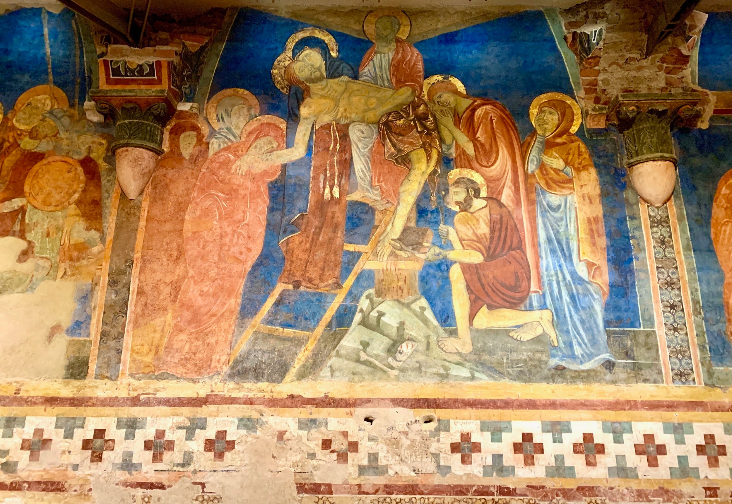 13th century fresco in the Crypt of the Duomo di Siena
