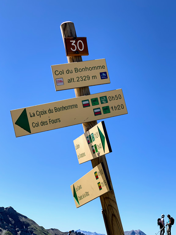 The trails are well marked along the TMB
