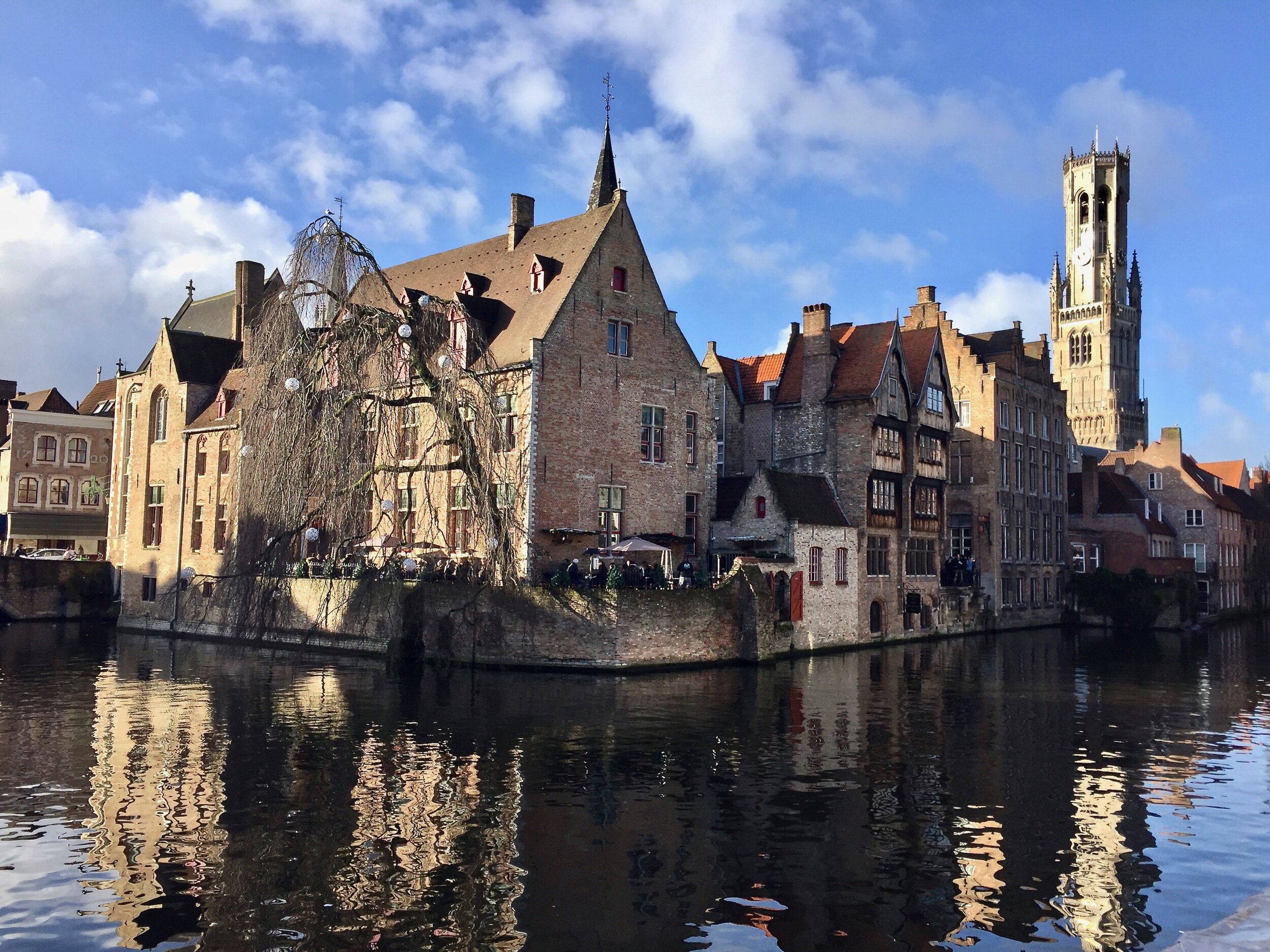 On the canals in Bruges, Belgium
