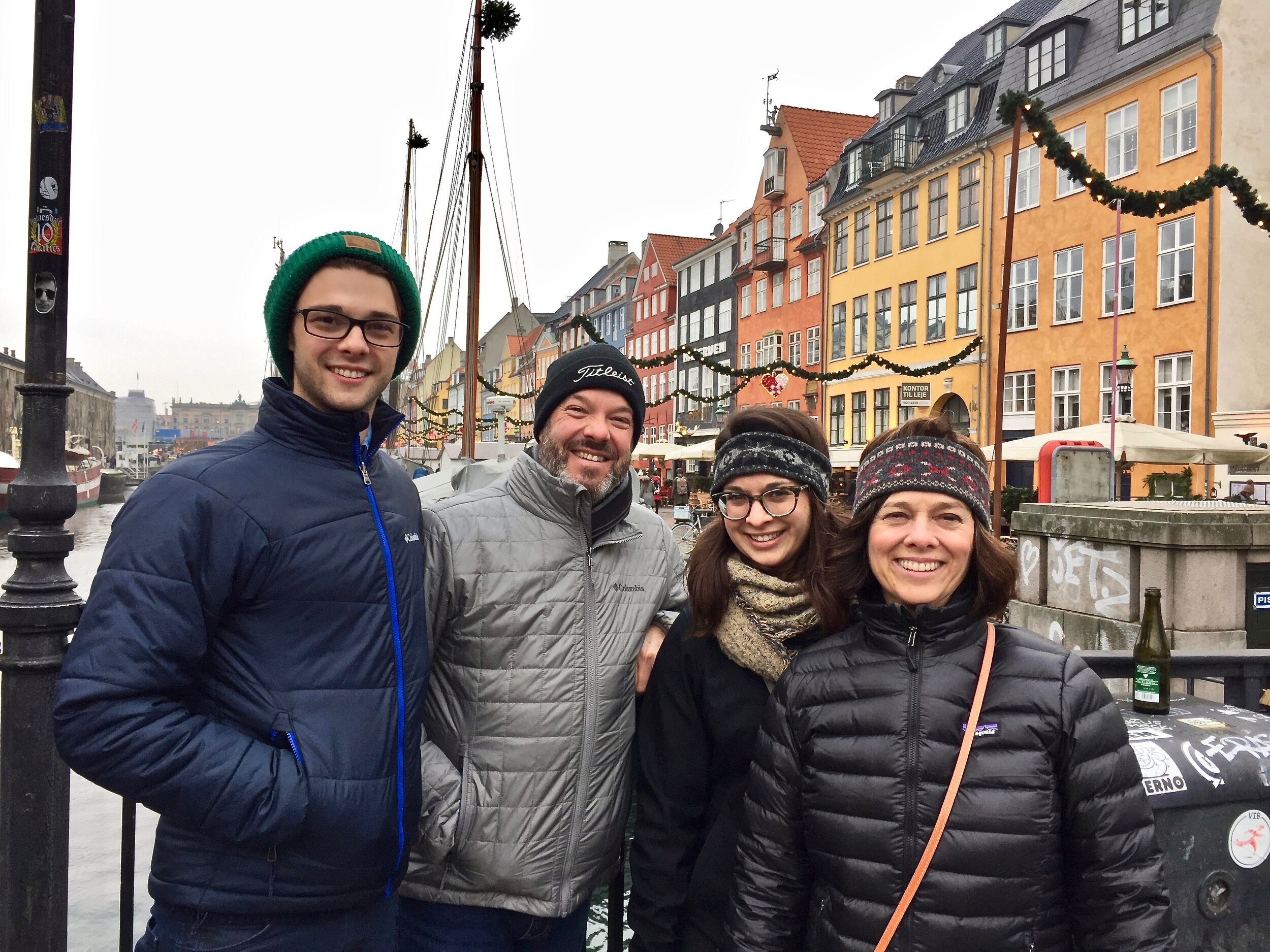 Our family at Nyhavn in Copenhagen