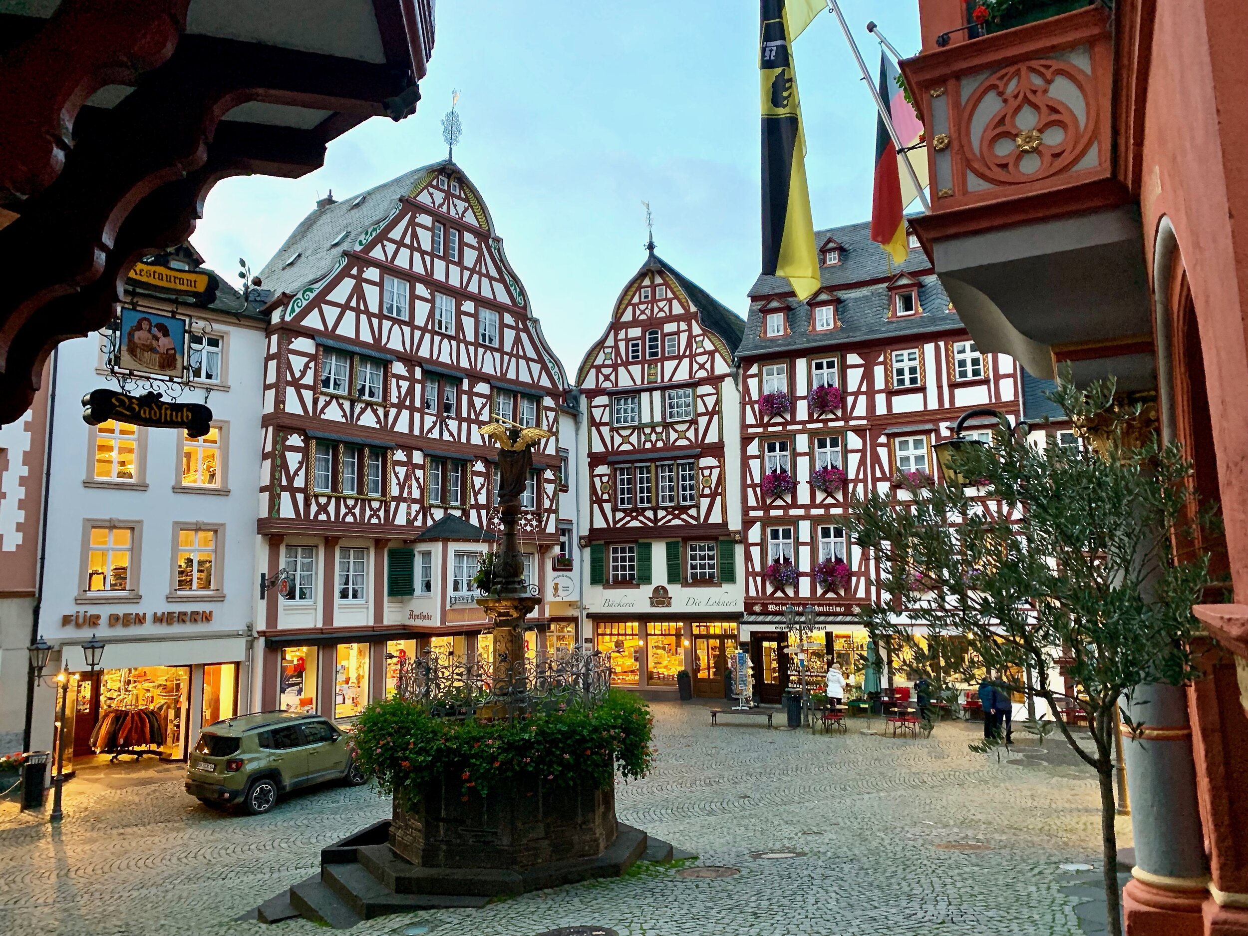 Market square in Bernkastel, Germany on the Mosel River