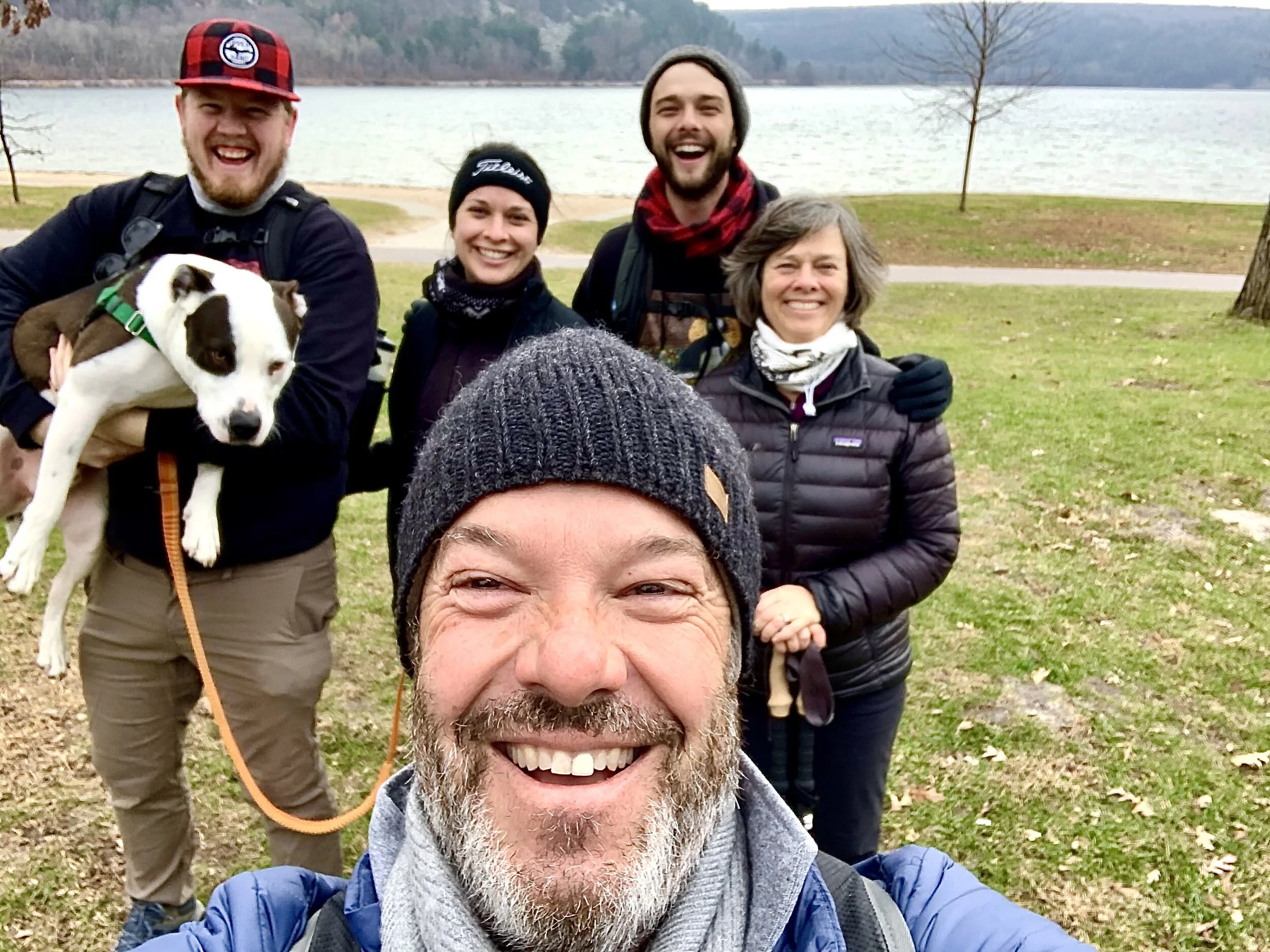 Enjoying a hike at Devil’s Lake State Park, Wisconsin