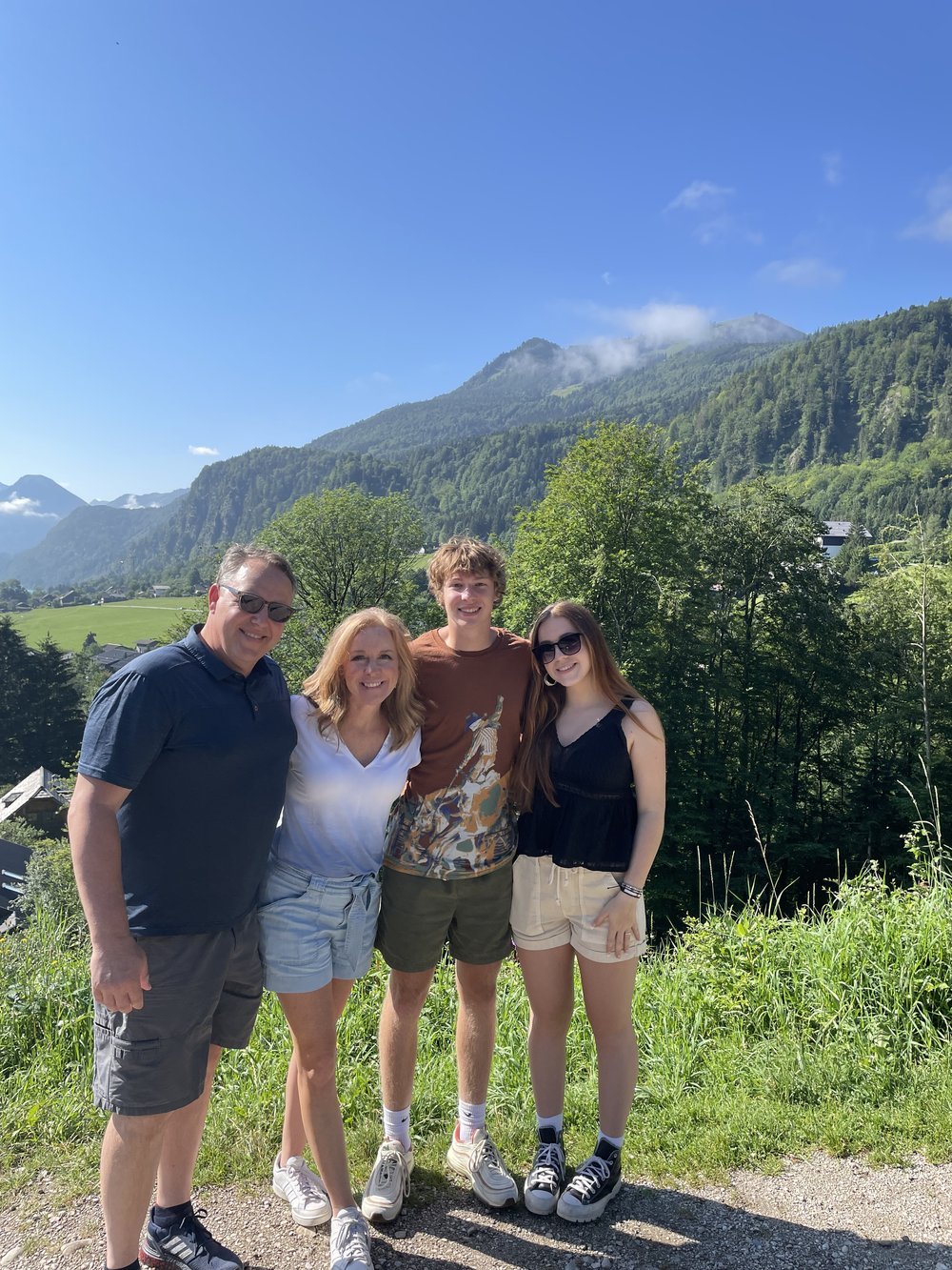 Christy S. and her family in Austria