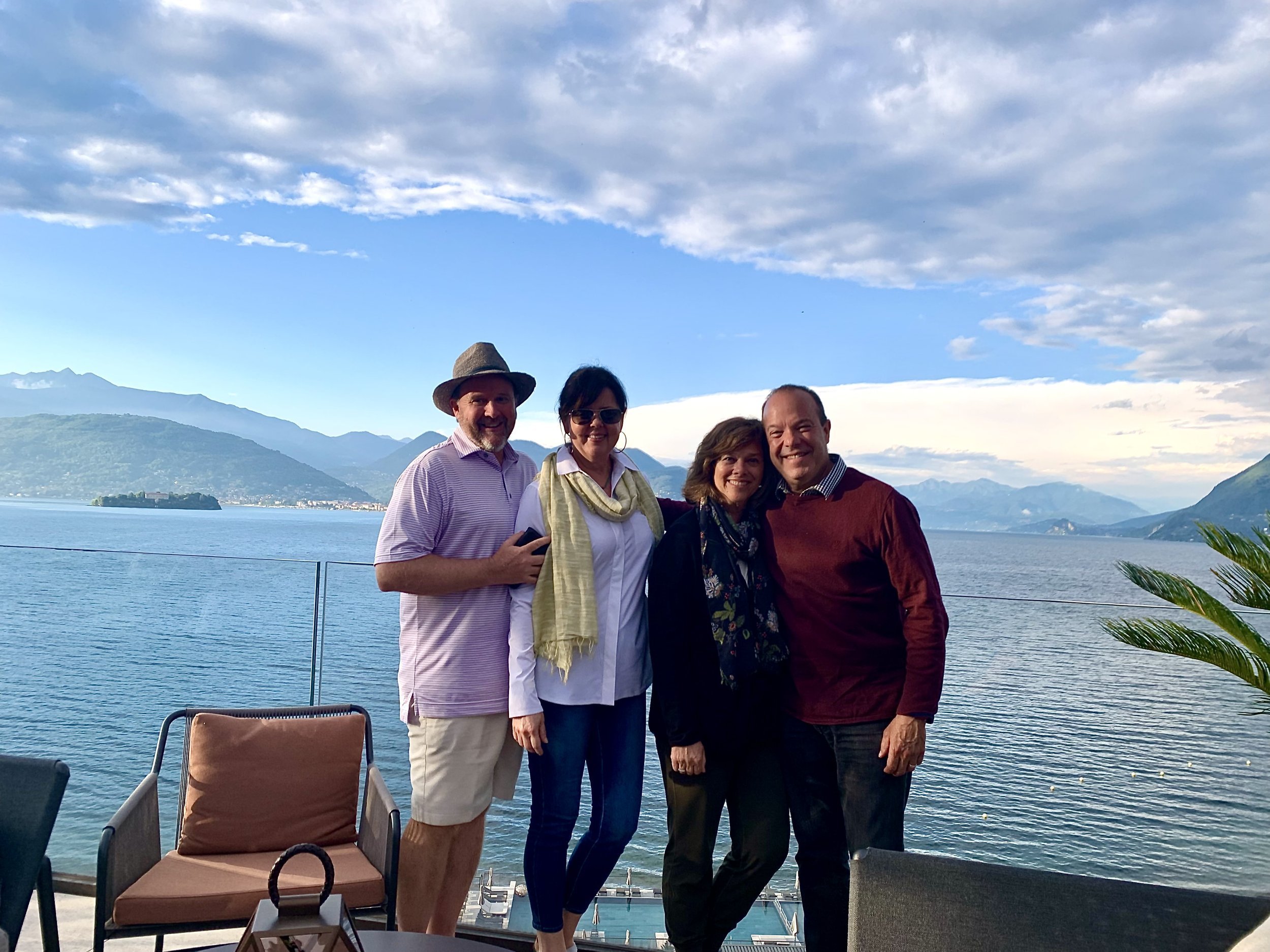 Kimber and Jimmy S. with Betsy and Greg on Lago Maggiore