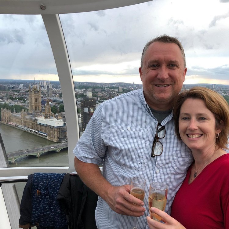 Emily and Doug M. on the London Eye