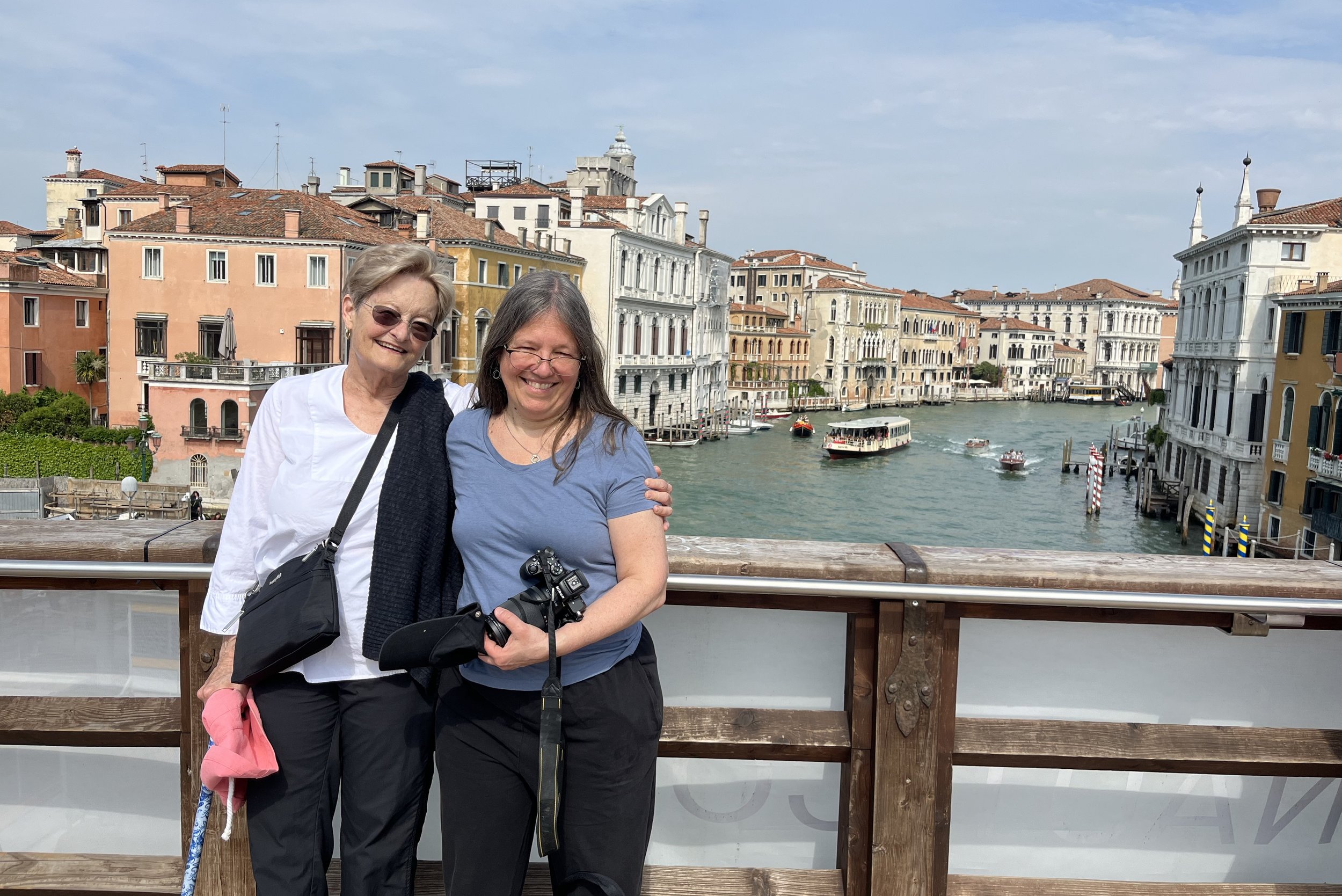 Dorothy and Ann on the Grand Canal in Venice