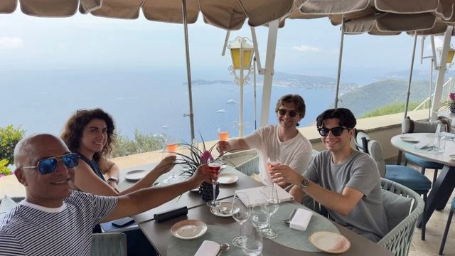 Naisan M and family at Les Remparts, Nice, France