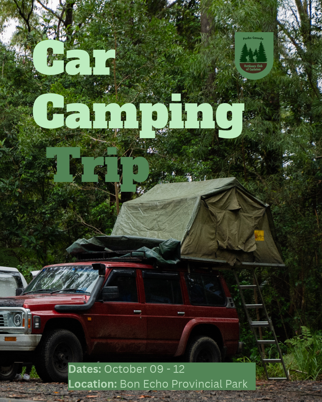 Car Camping Trip - Bon Echo - DRIVER TICKET