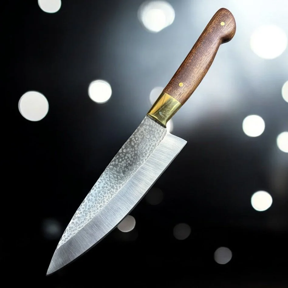 Chef Knife with Sapele handles 