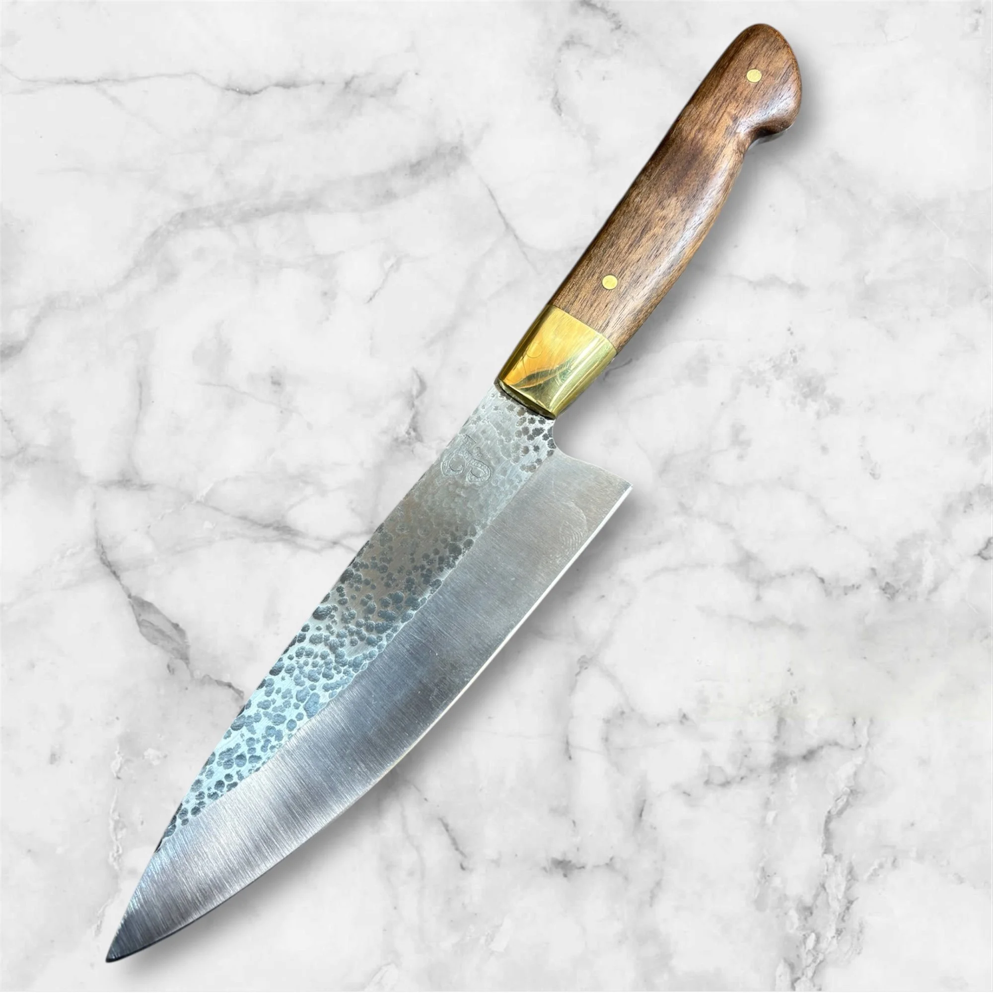 Chef Knife With Walnut Handle 