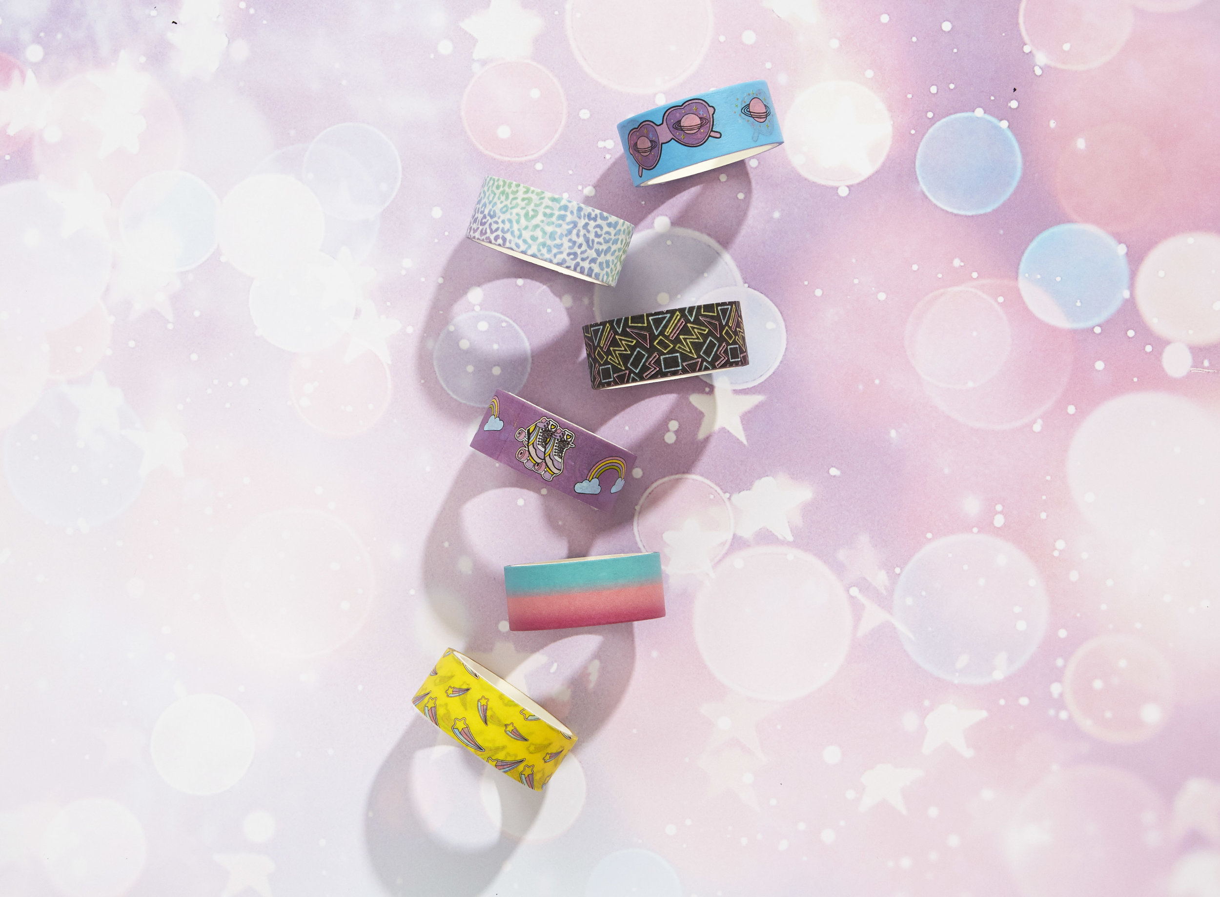  Washi Tape designs for the new  Glitter Galaxy  line of Tween Stationery 