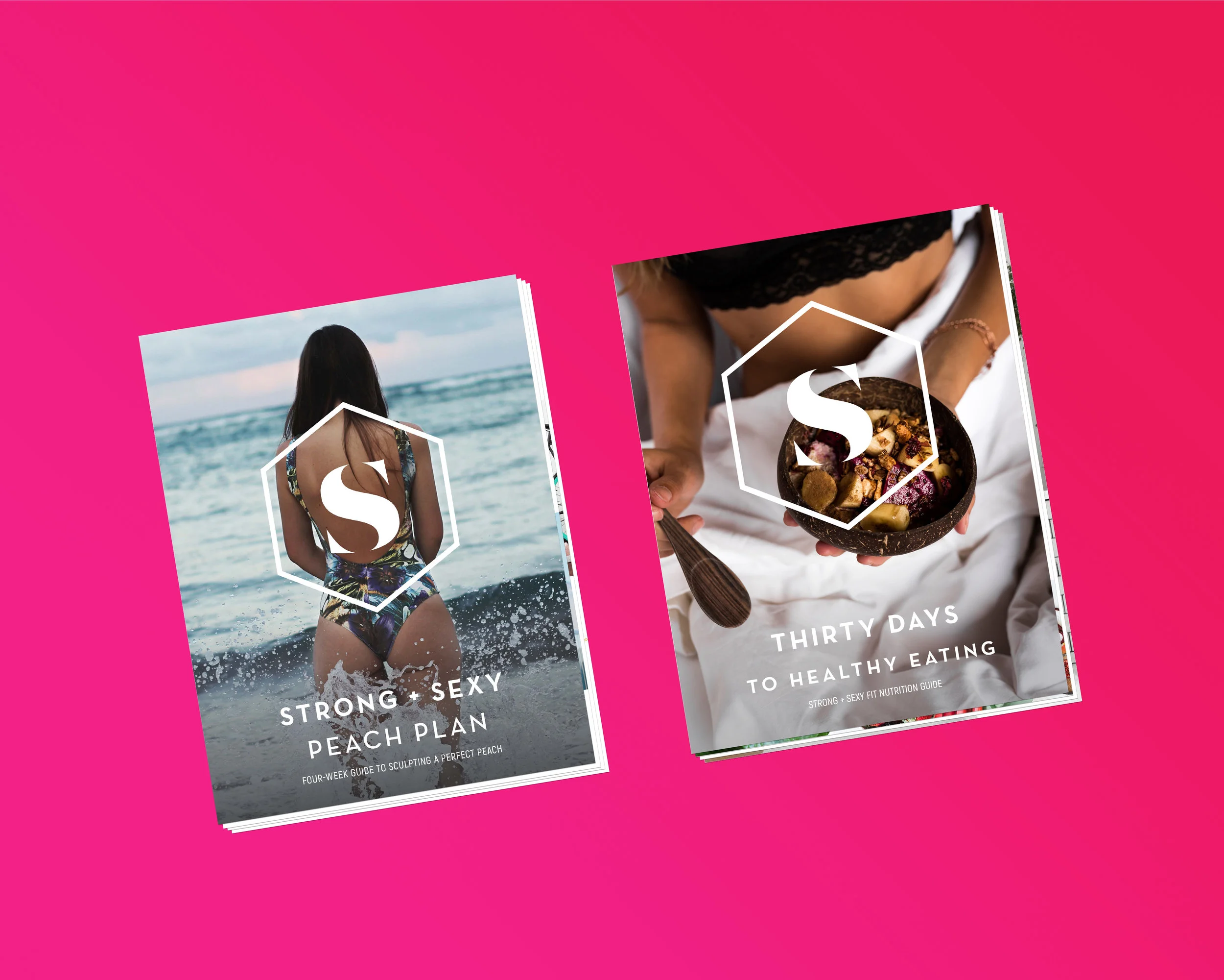 Cover designs for two eBook plans for Strong + Sexy Fit