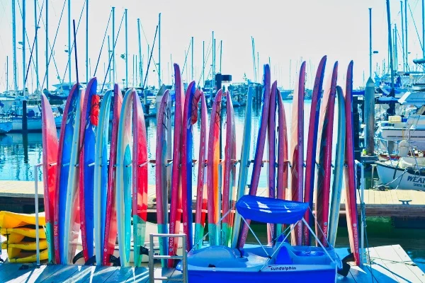 Paddle Boards in Santa Barbara Harbor
