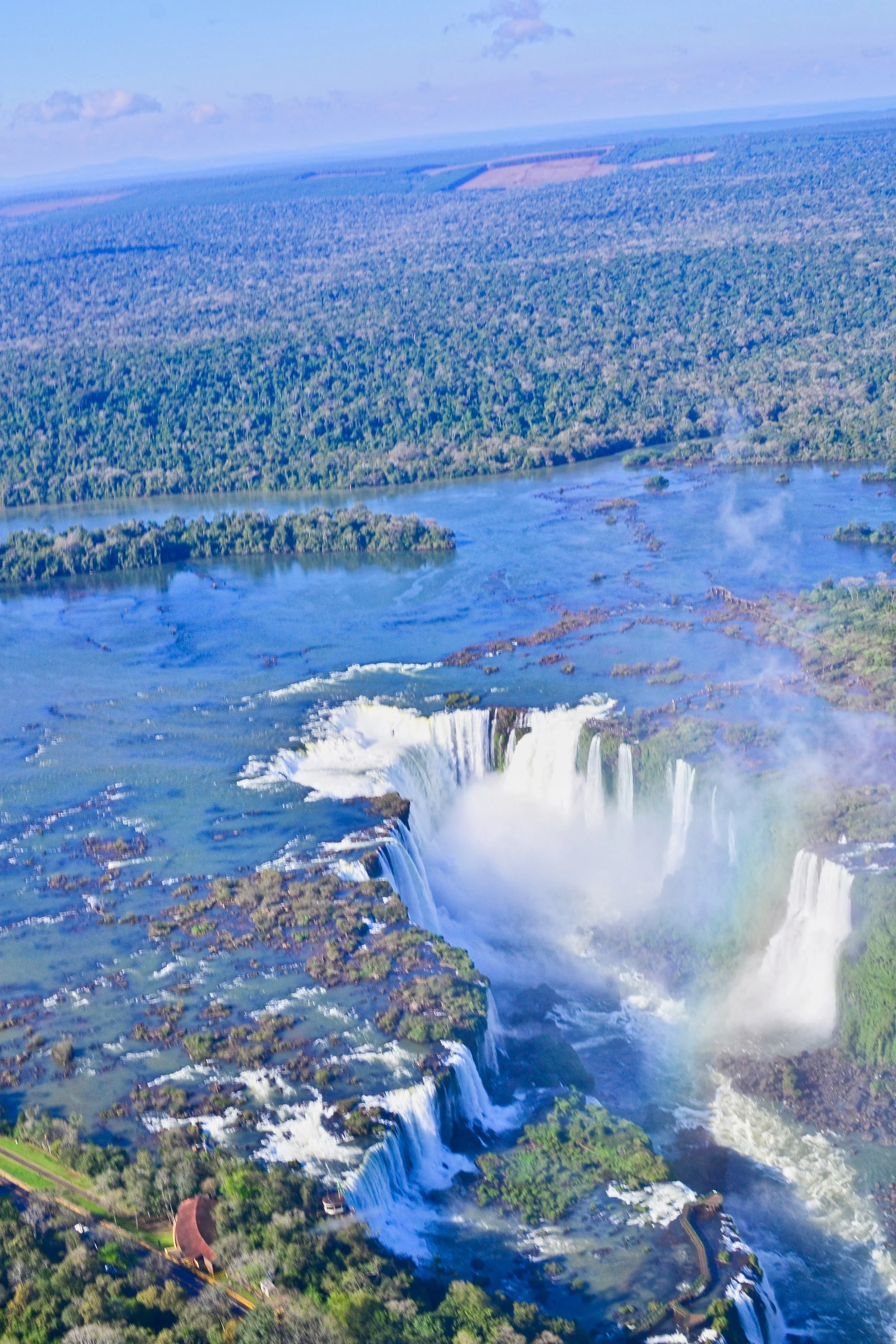 View of Iguazu Falls from a Helicopter