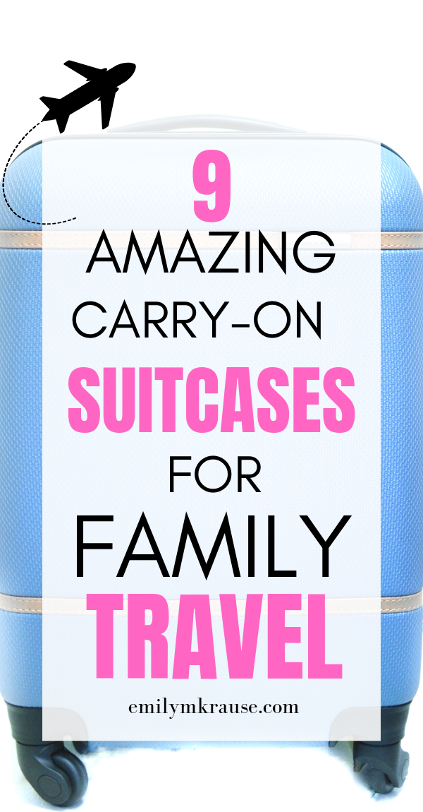 9 incredible carry-on suitcases for family travel. If you want to avoid checked bags, check out these suitcases!.png