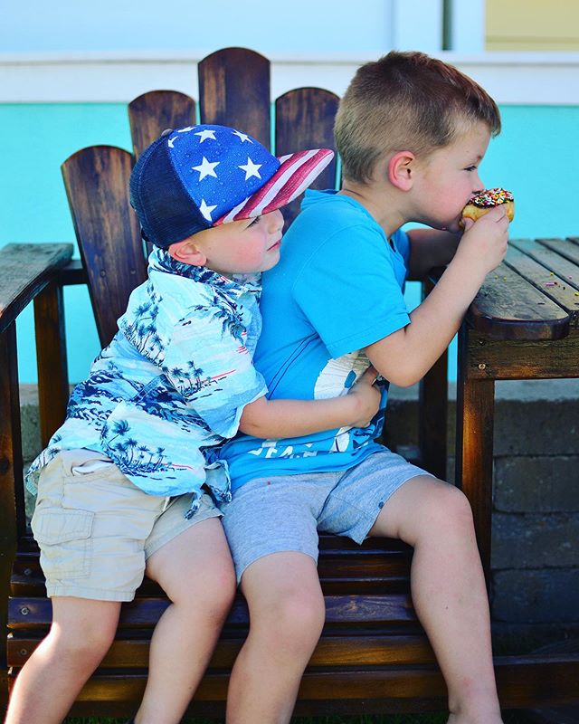 Recently these two have become the best of friends...UNLESS Lewis is trying to steal Teddy&rsquo;s food.

We found the cutest little donut shop during our road trip along 30A. Have you been? Each little beach town is cuter than the next, each with it