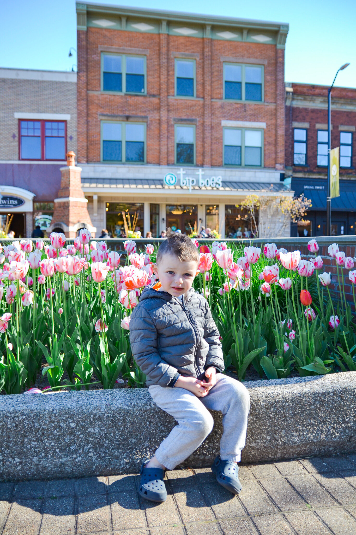 Kids in Downtown Holland MI tulip time.jpg