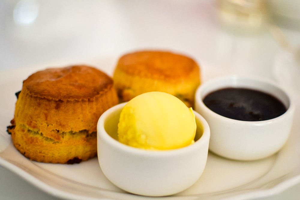 High tea the Drawing Rooms at the Ampersand Hotel in London Scones and clotted cream - kid friendly Afternoon Tea in London - Travel Guide with Kids - A Mom Explores.jpg