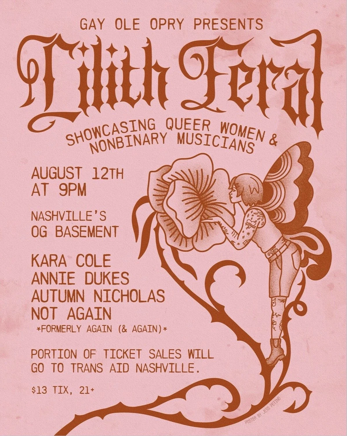 Autumn Nicholas at Lilith Feral - Showcasing Queer Women and Nonbinary Musicians - The Basement - Nashville, TN